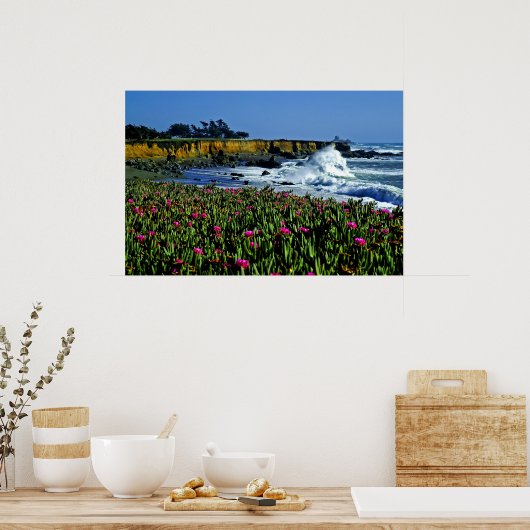 Poster Californische kustbloemen (Keuken)