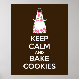 Poster Calm and Bake Cookies afdrukken
