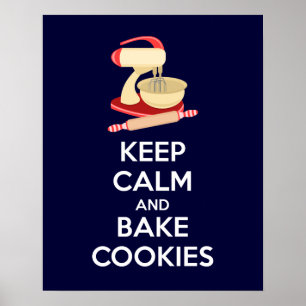Poster Calm and Bake Cookies afdrukken