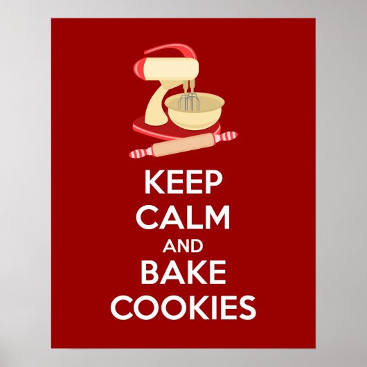 Poster Calm and Bake Cookies afdrukken (Voorkant)