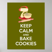 Poster Calm and Bake Cookies afdrukken (Voorkant)