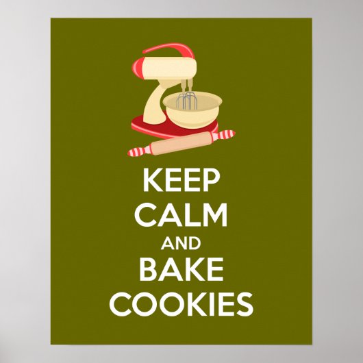 Poster Calm and Bake Cookies afdrukken (Voorkant)
