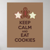 Poster Calm and Eat Cookies afdrukken (Voorkant)