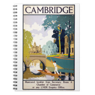 Poster Cambridge Vintage-reisreis teruggezet Notitieboek