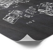 Poster camerapatent Chalkboard achtergrond (Hoek)