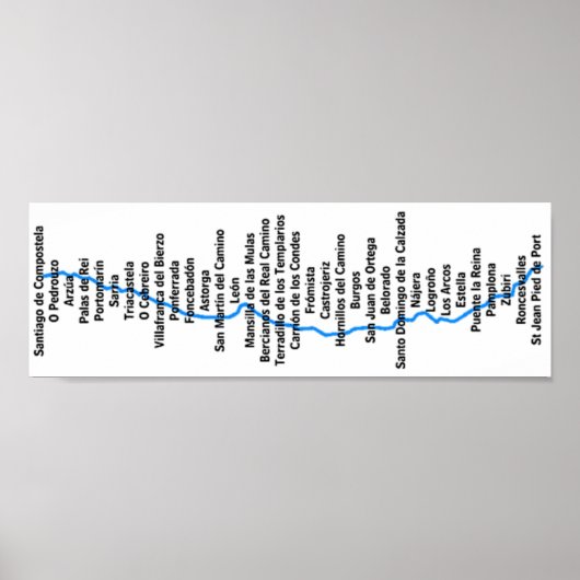 Poster Camino de Santiago (Voorkant)