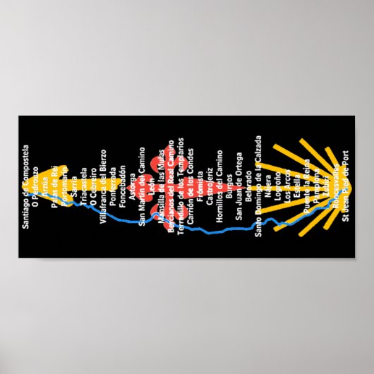 Poster Camino de Santiago (Voorkant)