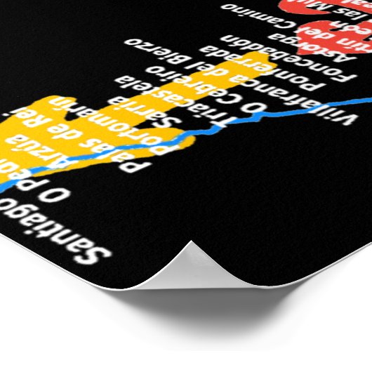 Poster Camino de Santiago (Hoek)