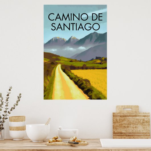 Poster Camino de Santiago (Keuken)