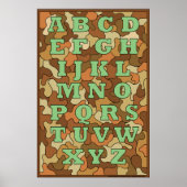 Poster Camouflage Alphabet (Voorkant)