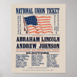 poster campagne 1864 EU-partij - Lincoln