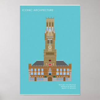 Póster Campanario de Brujas/Belfry Brugge Poster