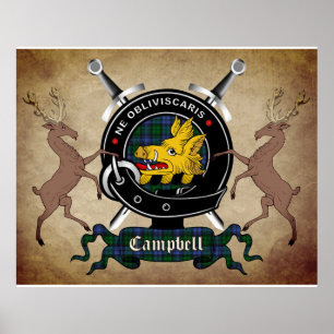 Poster Campbell Clan Badge