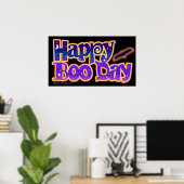 Poster, canvas - HAPPY BOO DAY - Halloween Poster (Thuiskantoor)
