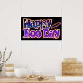 Poster, canvas - HAPPY BOO DAY - Halloween Poster (Keuken)