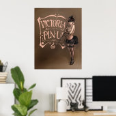 POSTER/CANVAS PRINT ・ Victoriaans pinup (Thuiskantoor)