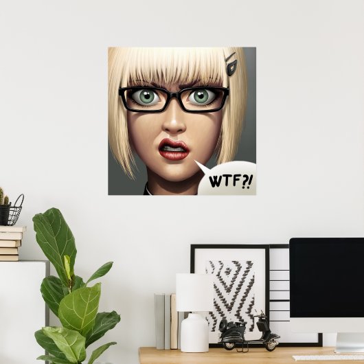 POSTER/CANVAS PRINT ・ wtf! (Thuiskantoor)