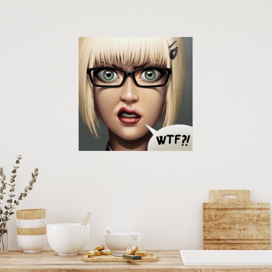 POSTER/CANVAS PRINT ・ wtf! (Keuken)