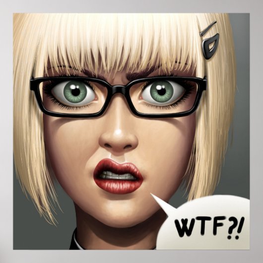 POSTER/CANVAS PRINT ・ wtf! (Voorkant)