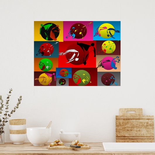 poster capoeira game sunset (Keuken)