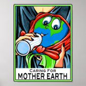 Poster: "Caring for Moeder Earth" Poster (Voorkant)