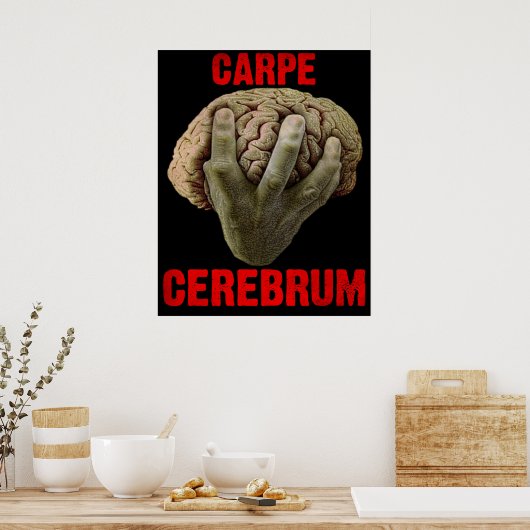 poster "CARPE CEREBRUM" (Keuken)