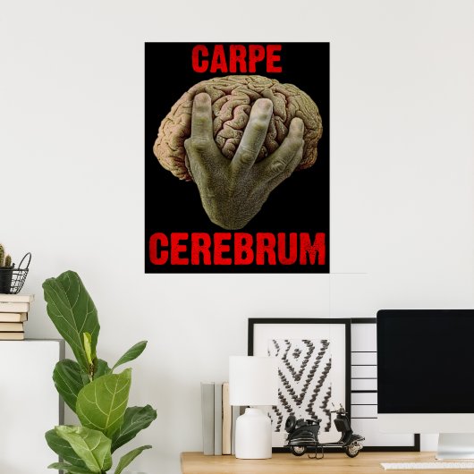 poster "CARPE CEREBRUM" (Thuiskantoor)