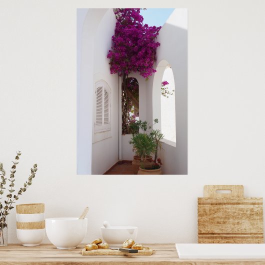 Póster casa mediterránea poster (Keuken)