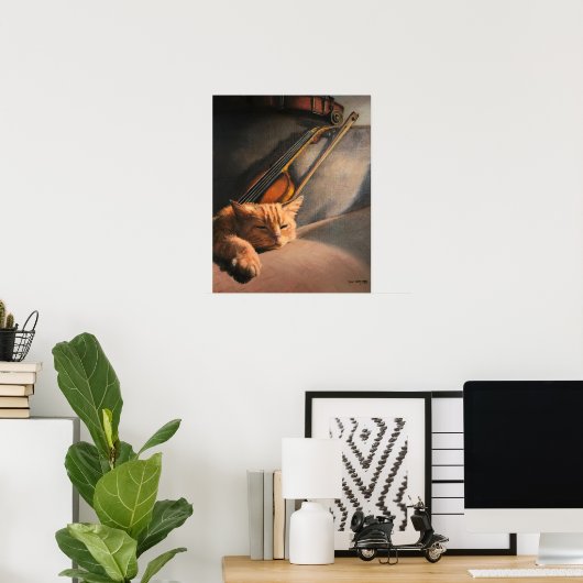 Poster "Cat and the Fiddle" 16x20 (Thuiskantoor)