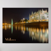 póster Catedral de Palma de Mallorca reflejada Poster (Voorkant)