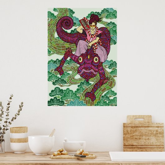 Poster Chameleon (Keuken)