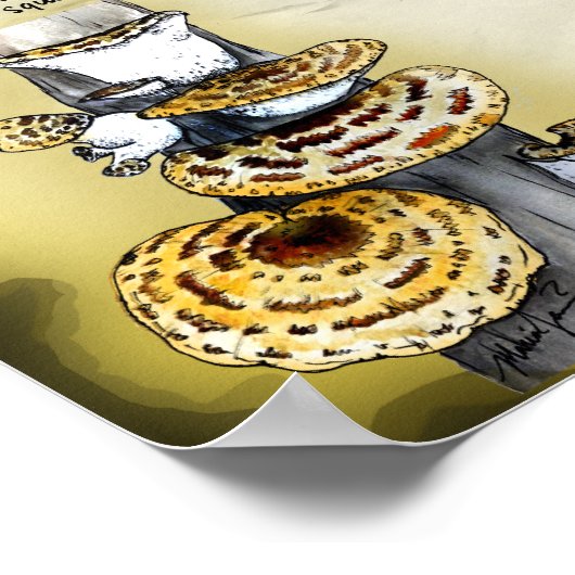 Poster champignons (eetbaar en medicinaal) (Hoek)