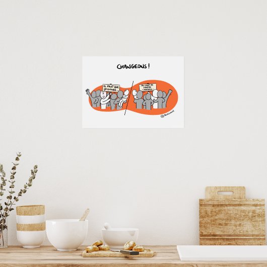 Poster "Changeons par l'bijvoorbeeld!" (Keuken)