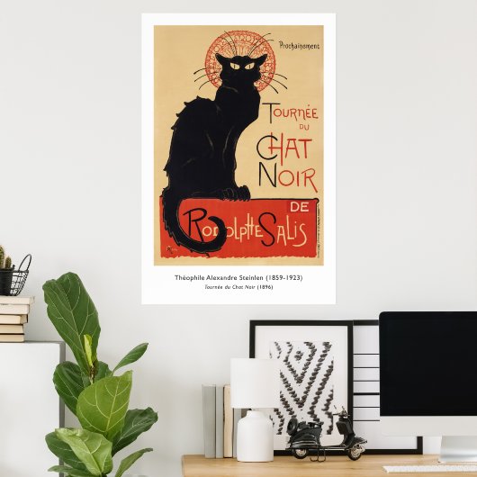 poster "Chat Noir" | Steinlen 1896 Art Nouveau (Thuiskantoor)