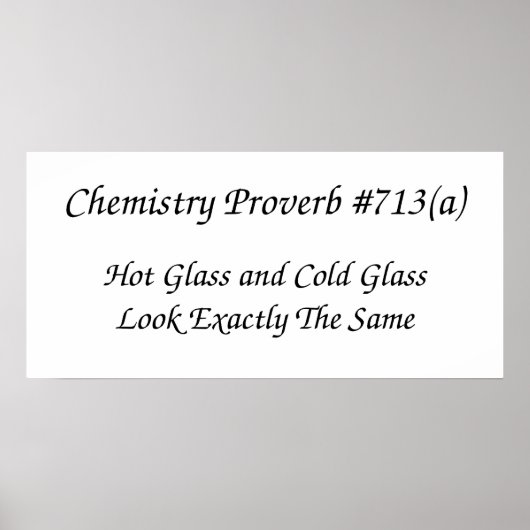 Poster Chemistry Proverb (Voorkant)