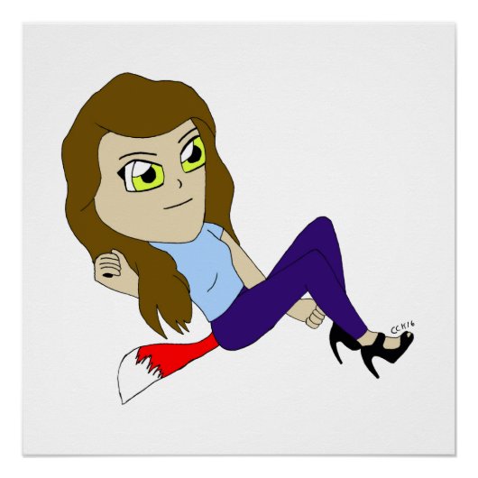 poster chibi foxy girl (Voorkant)