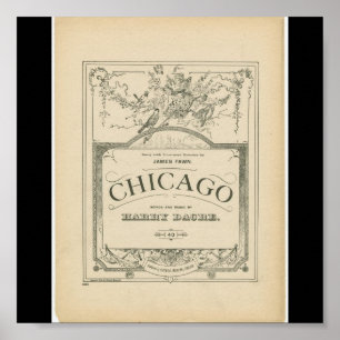 Poster- Chicago Art-Chicago Word & Muziek Poster