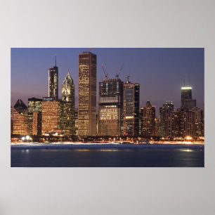 Poster Chicago Obama Skyline