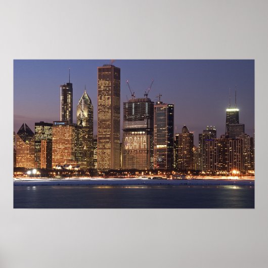 Poster Chicago Obama Skyline (Voorkant)