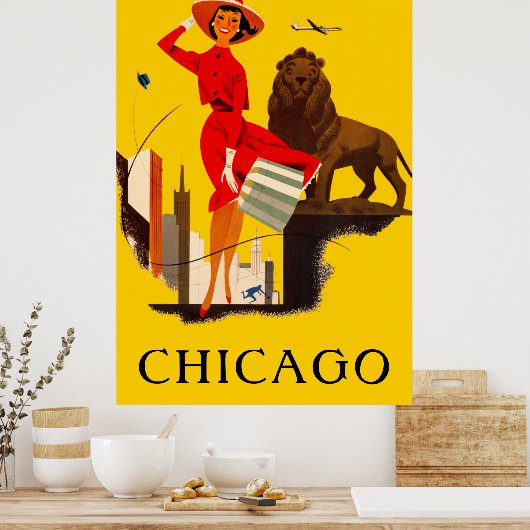 Poster Chicago Windy City (Keuken)