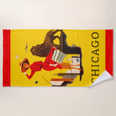 Poster Chicago Windy City Strandlaken (Voorkant)