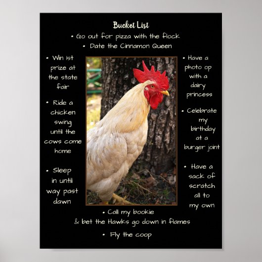 Poster-Chicken Bucket List Poster (Voorkant)