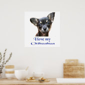 Poster Chihuahua (Keuken)