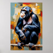 Poster | Chimpansee | Art. (Voorkant)
