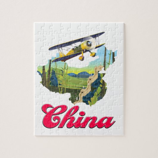 Poster Chinese reiskaart Legpuzzel (Verticaal)
