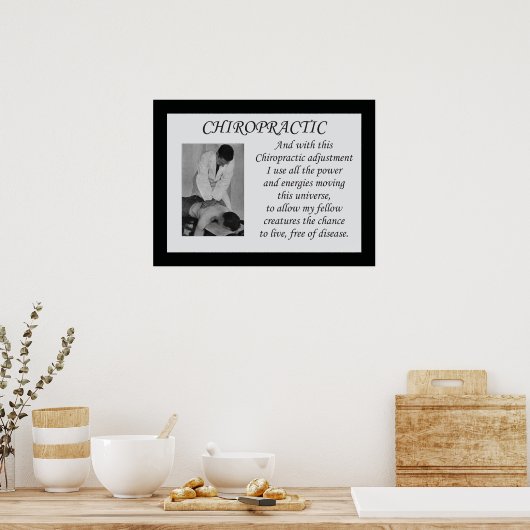Poster Chiropractische aanpassing Citaat (Keuken)
