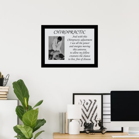 Poster Chiropractische aanpassing Citaat (Thuiskantoor)