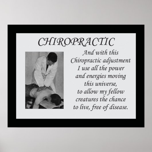 Poster Chiropractische aanpassing Citaat (Voorkant)