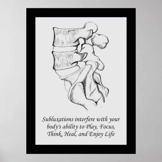 Poster chiropractische subluxing Quote (Voorkant)
