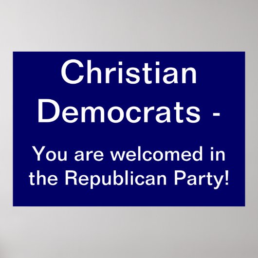 Poster Christelijke Democraten (Voorkant)